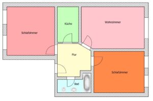 Grundriss 1. OG Haus 2